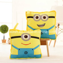 Minions Plush Pillow Automotive Multifunctional Coral Fleece Blanket